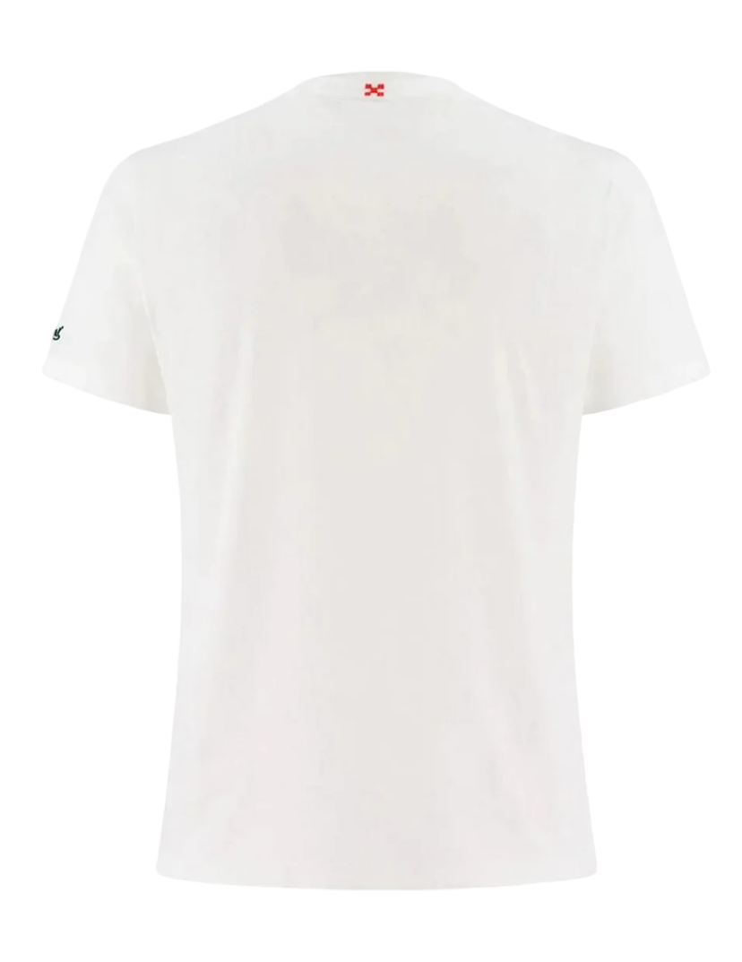 MC2 SAINT BARTH - T-shirt Bianca con ricamo Punto alla Carriera