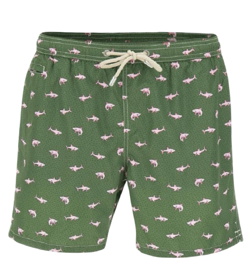 MC2 SAINT BARTH - Costume Verde Militare Shark On Shark