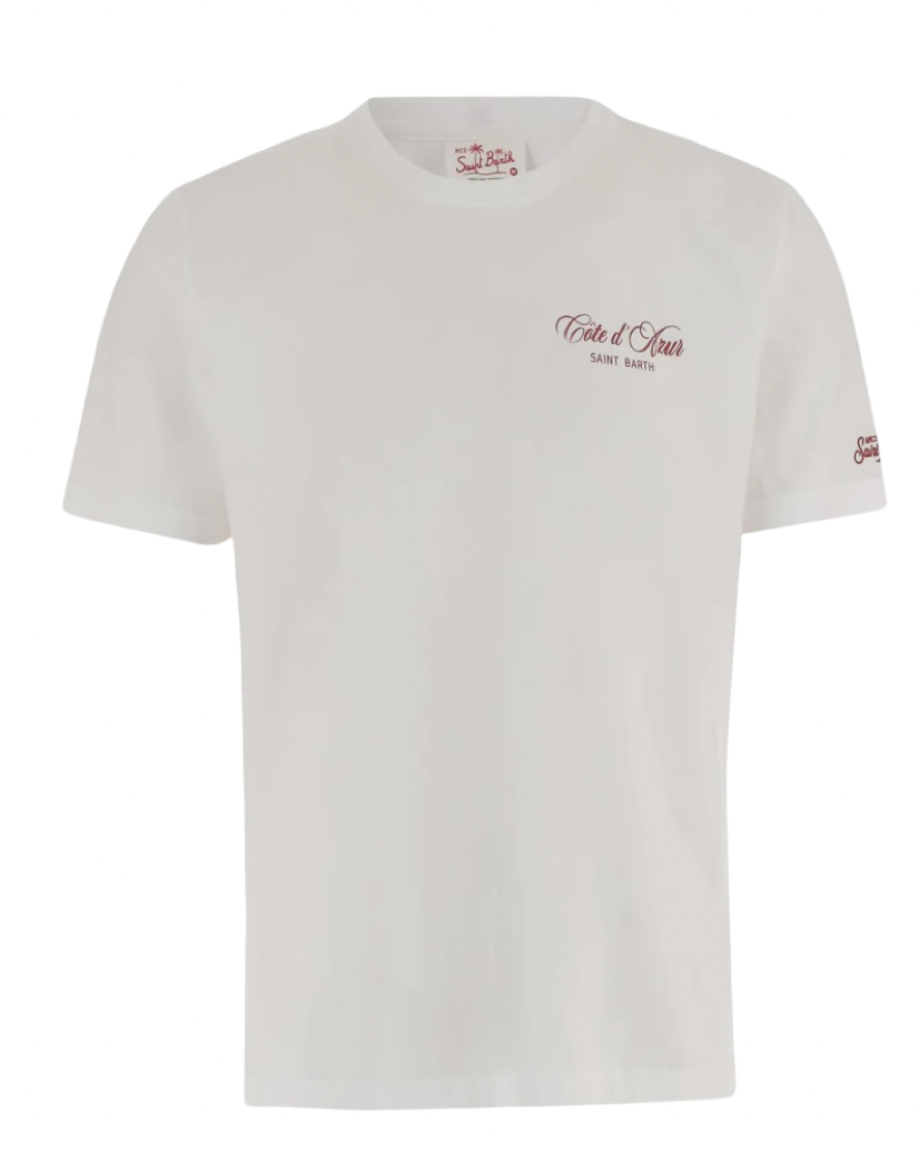 MC2 SAINT BARTH - T-shirt Portland Bianca Cote D’Azur Escape