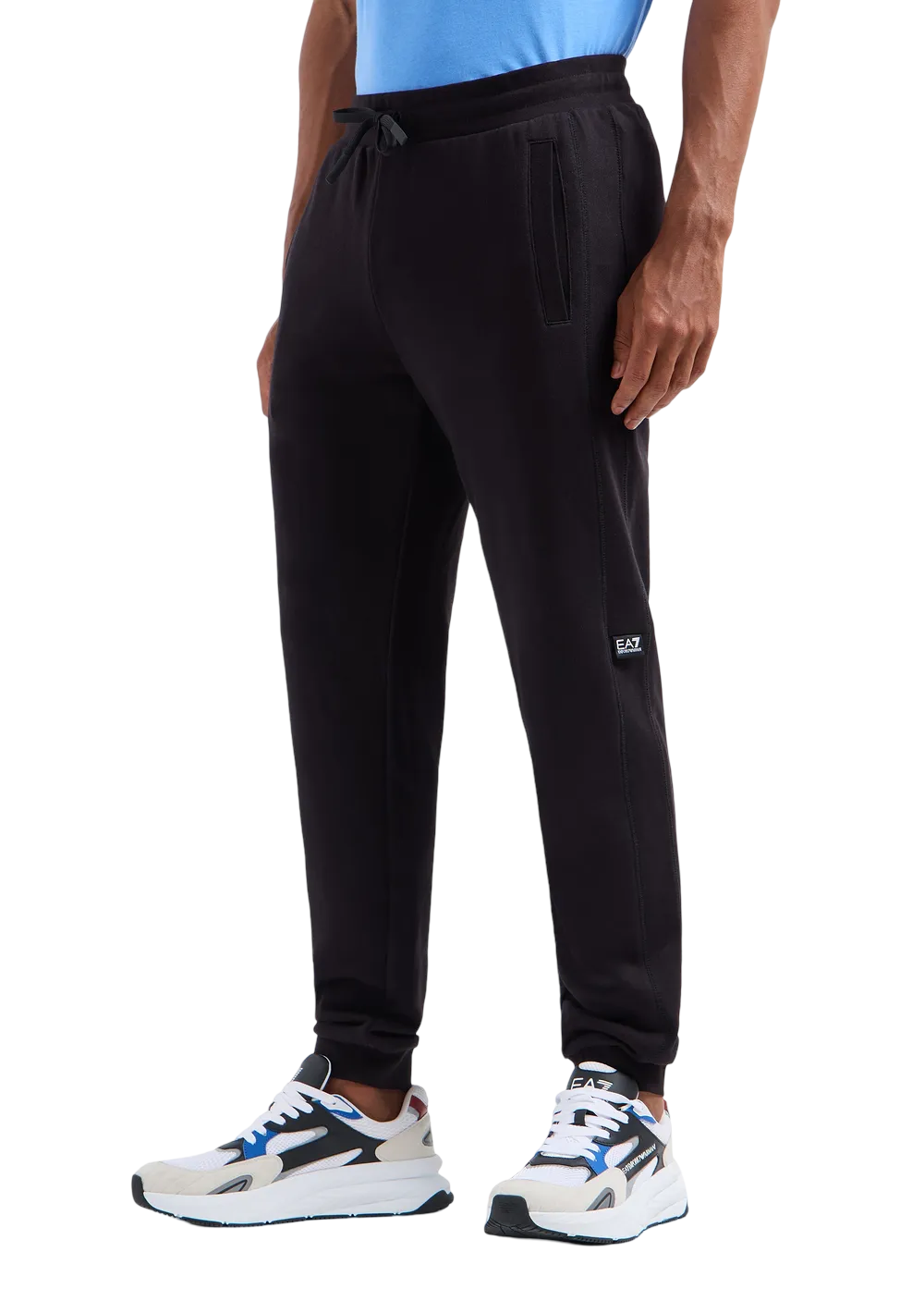 EA7 - Pantalone Jogger Nero Logo Series in cotone