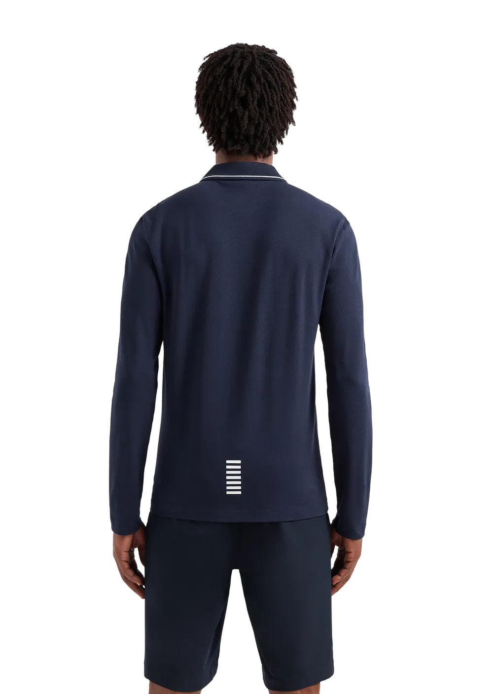 EA7 - Polo Blu Navy Maniche Lunghe Core Identity in cotone stretch