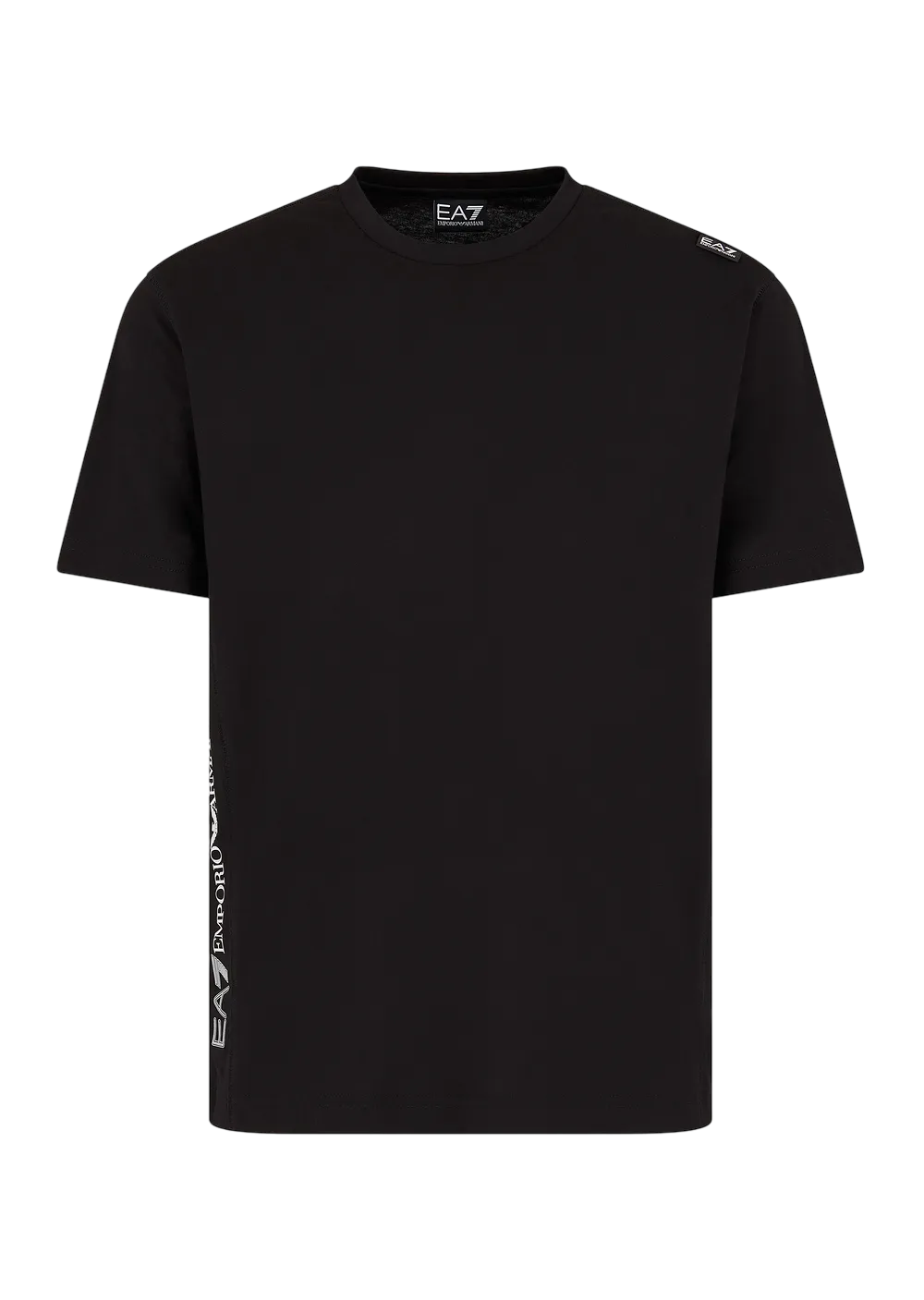 EA7 - T-shirt Nera Logo Series in Cotone