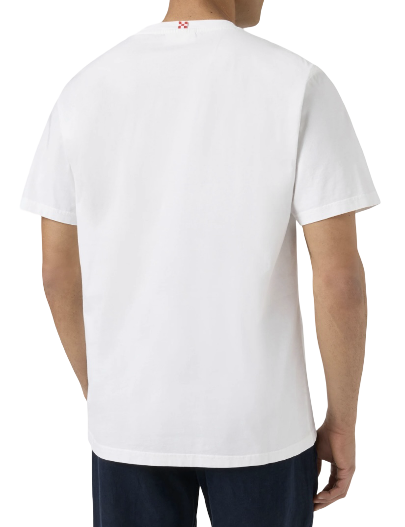 MC2 SAINT BARTH - T-shirt Bianca con ricamo Cedro alle Tentazioni