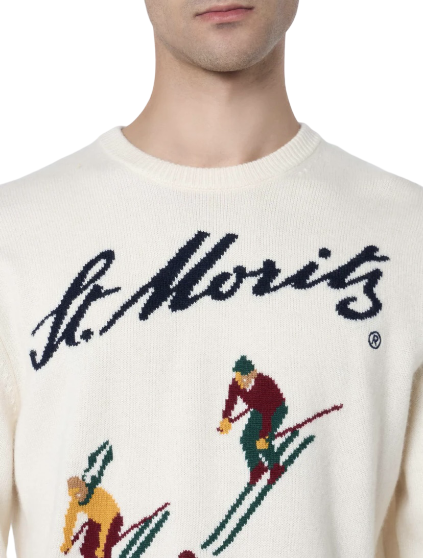 MC2 SAINT BARTH - Maglione Bianco St Moritz Ski