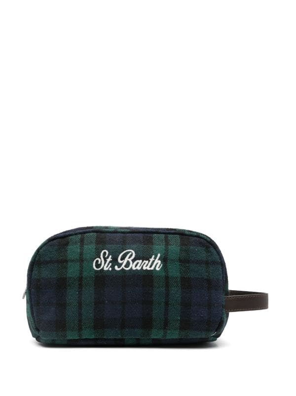 MC2 SAINT BARTH - Trousse Tartan Blu e Verde Westwood