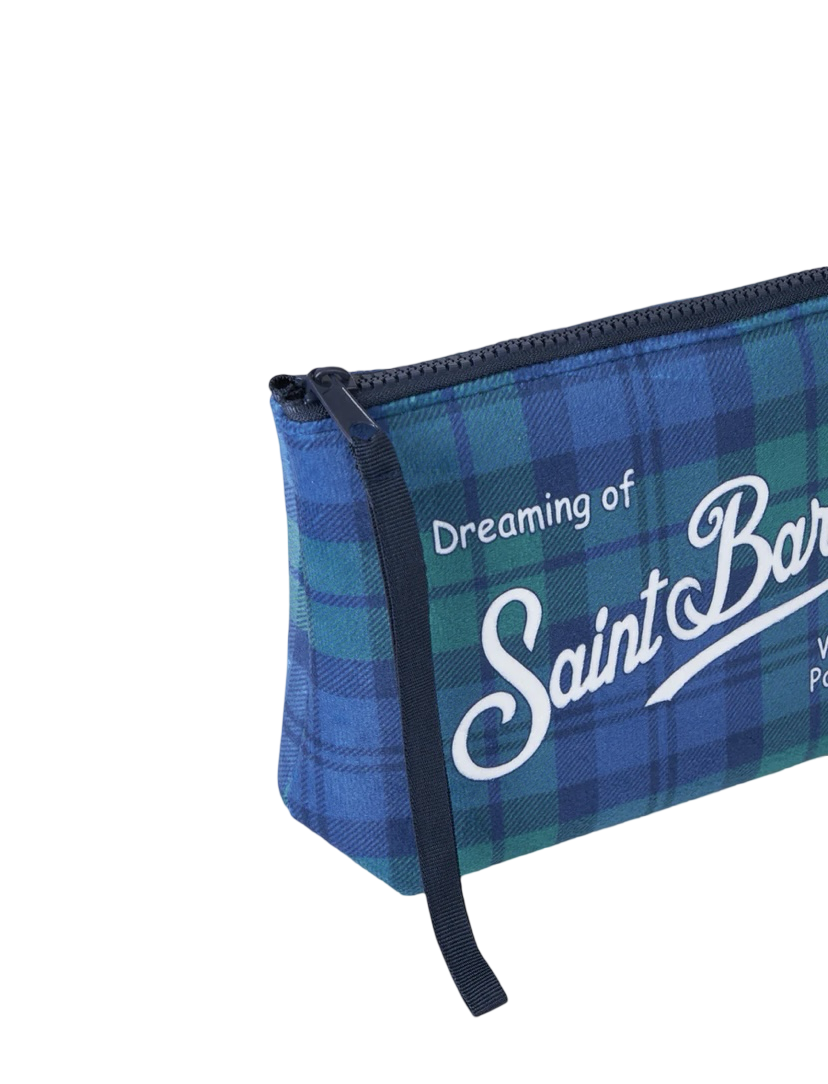 MC2 SAINT BARTH - Pochette Aline Tartan Verde e Blu