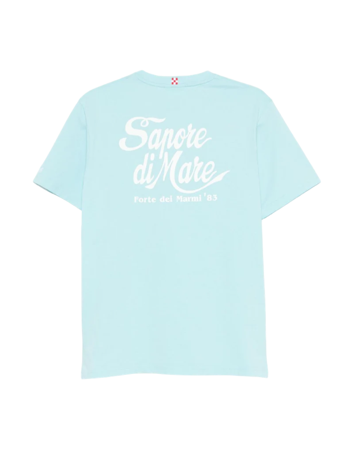 MC2 SAINT BARTH - T-shirt Verde Acqua Sapore di Mare con Stampa Retro