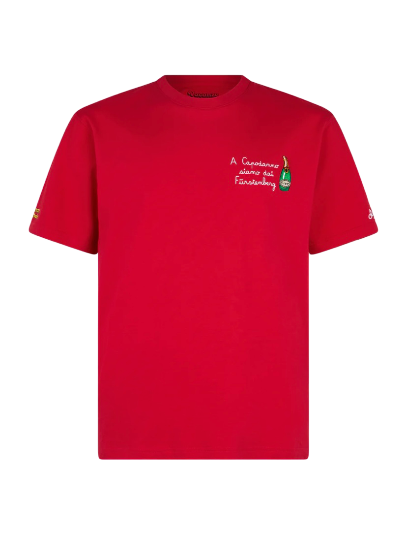 MC2 SAINT BARTH - T-shirt Rossa Arnott A Capodanno Siamo Dai Fürstenberg