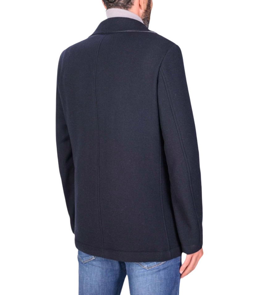 CAMPLIN - Cappotto Corto Doppiopetto Blu Peacoat Island