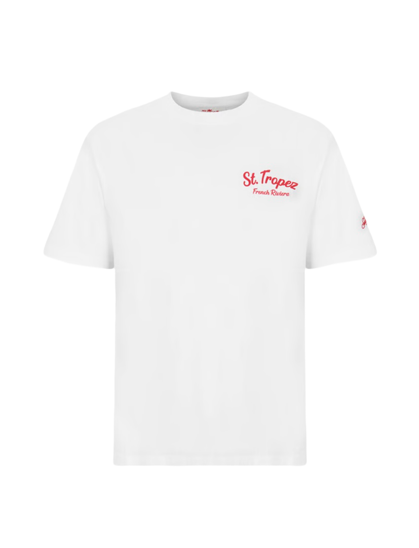 MC2 SAINT BARTH - T-shirt Portland Bianca St Tropez Bollicine
