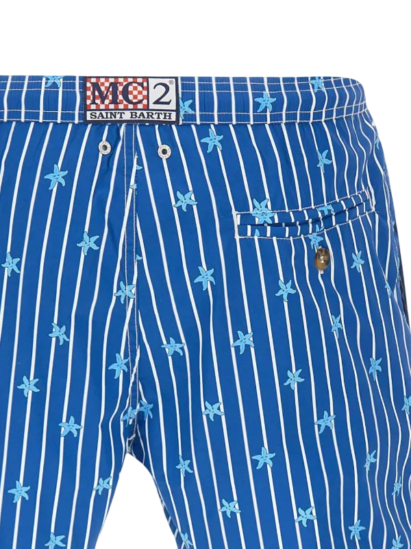MC2 SAINT BARTH - Costume Blu Starfish Double Stripes
