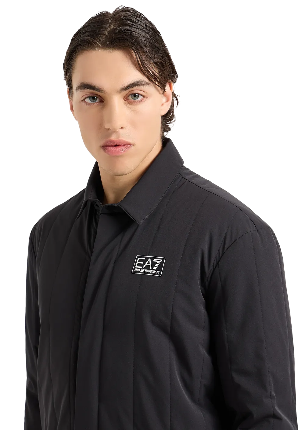 EA7 - Camicia Imbottita Nera Dynamic Athlete in tessuto tecnico VENTUS7