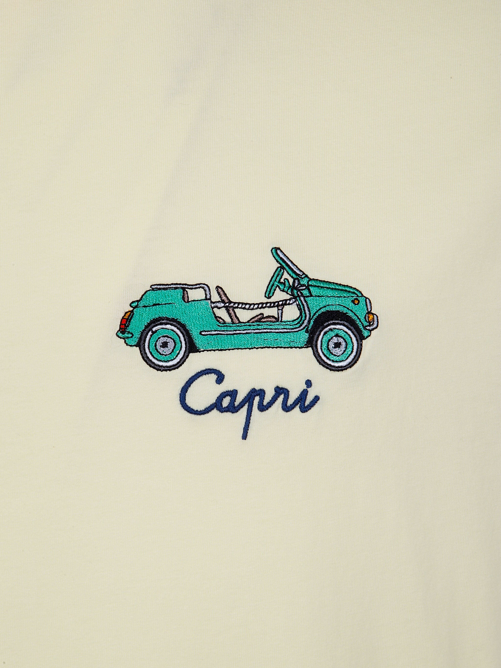 MC2 SAINT BARTH - T-shirt Gialla con ricamo Capri