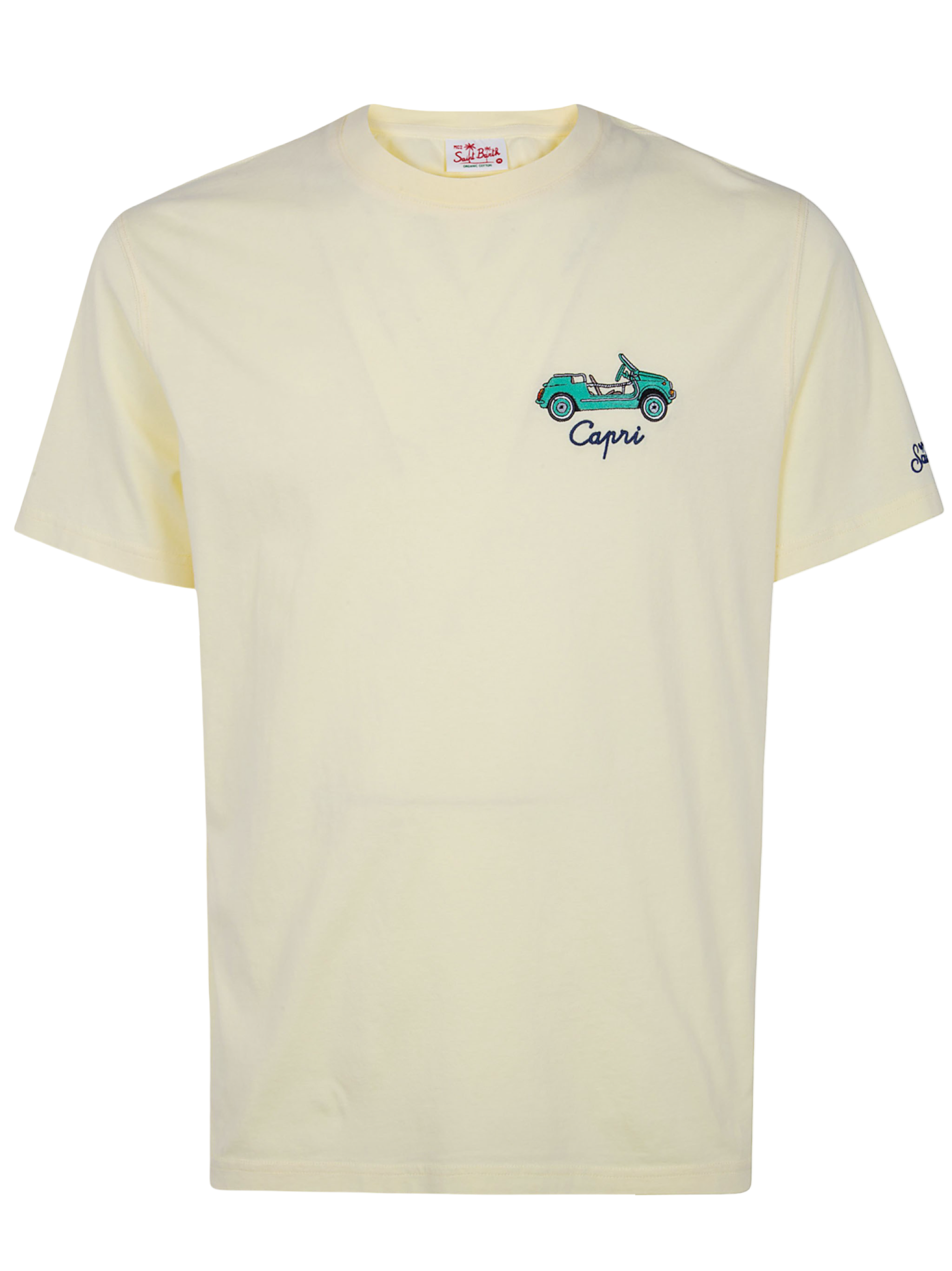 MC2 SAINT BARTH - T-shirt Gialla con ricamo Capri