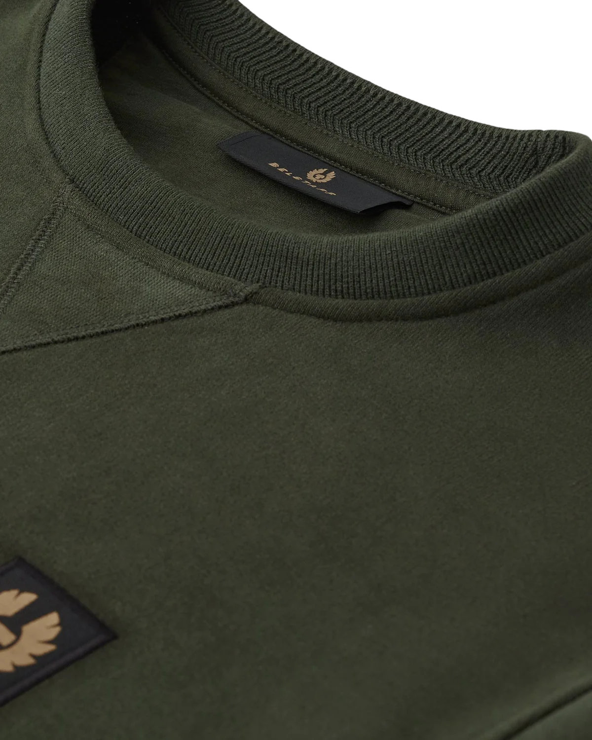 BELSTAFF - Felpa Verde Militare Girocollo