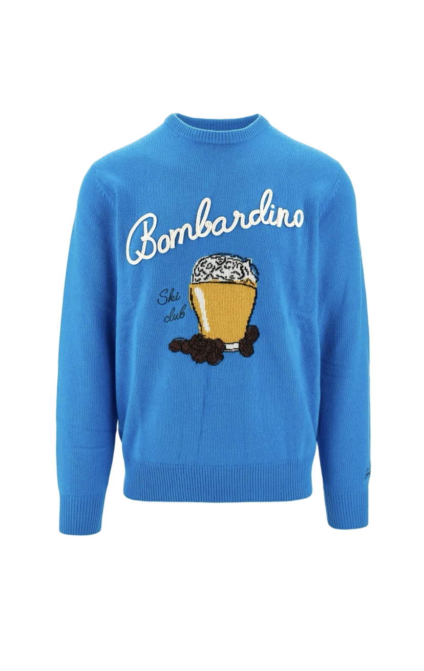 MC2 SAINT BARTH - Maglione Azzurro Bombardino Glass