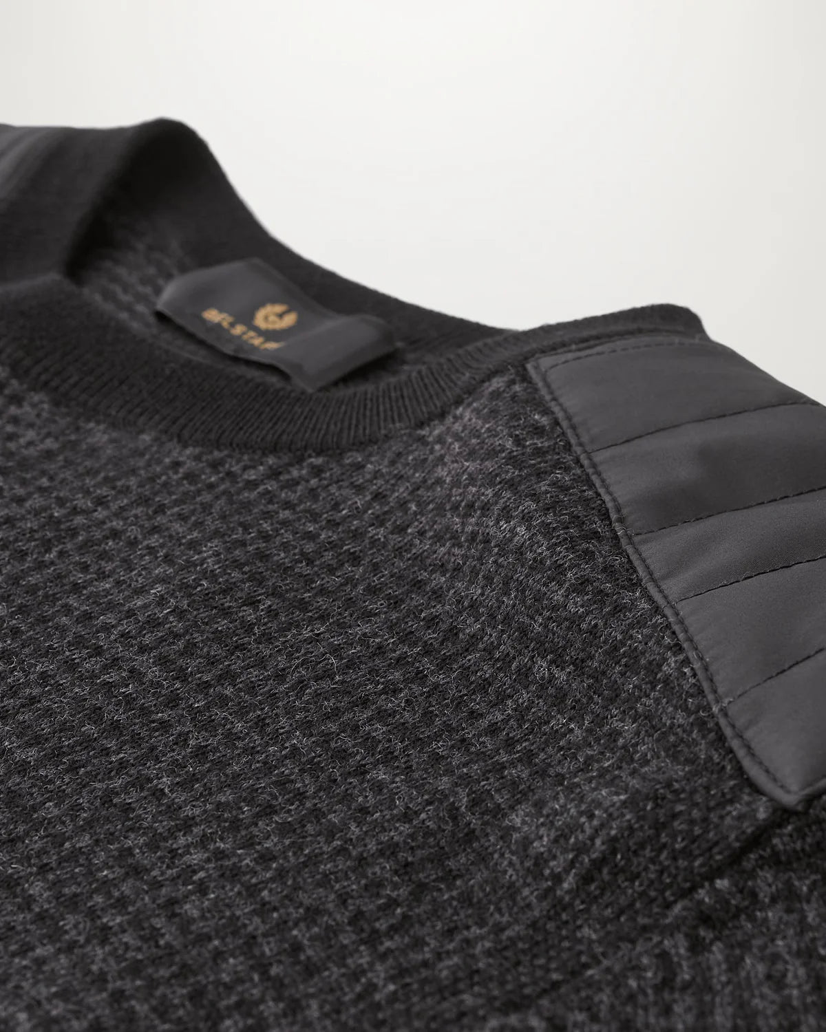 BELSTAFF - Maglione Pied de Poule Nero e Grigio Kerrigan