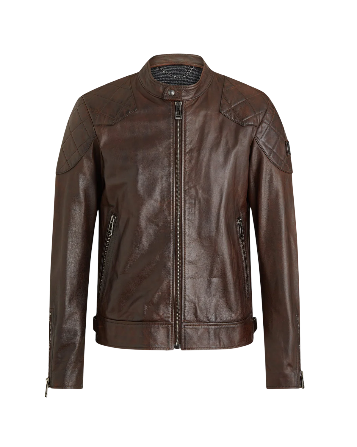 BELSTAFF - Giubbotto di Pelle Marrone Legacy Outlaw