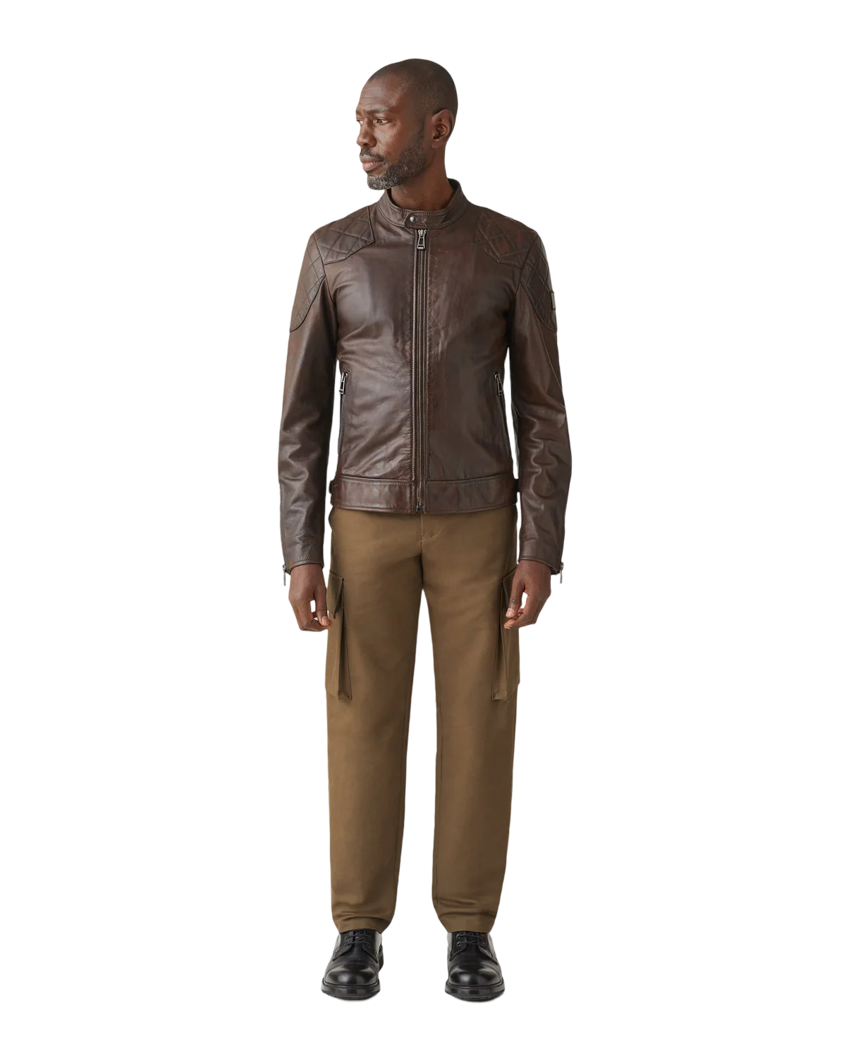 BELSTAFF - Giubbotto di Pelle Marrone Legacy Outlaw