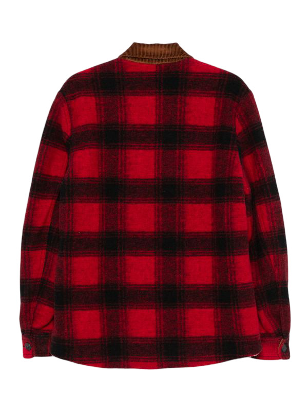 MC2 SAINT BARTH - Giacca/Camicia Landeck Wool Tartan Lover Nera e Rossa