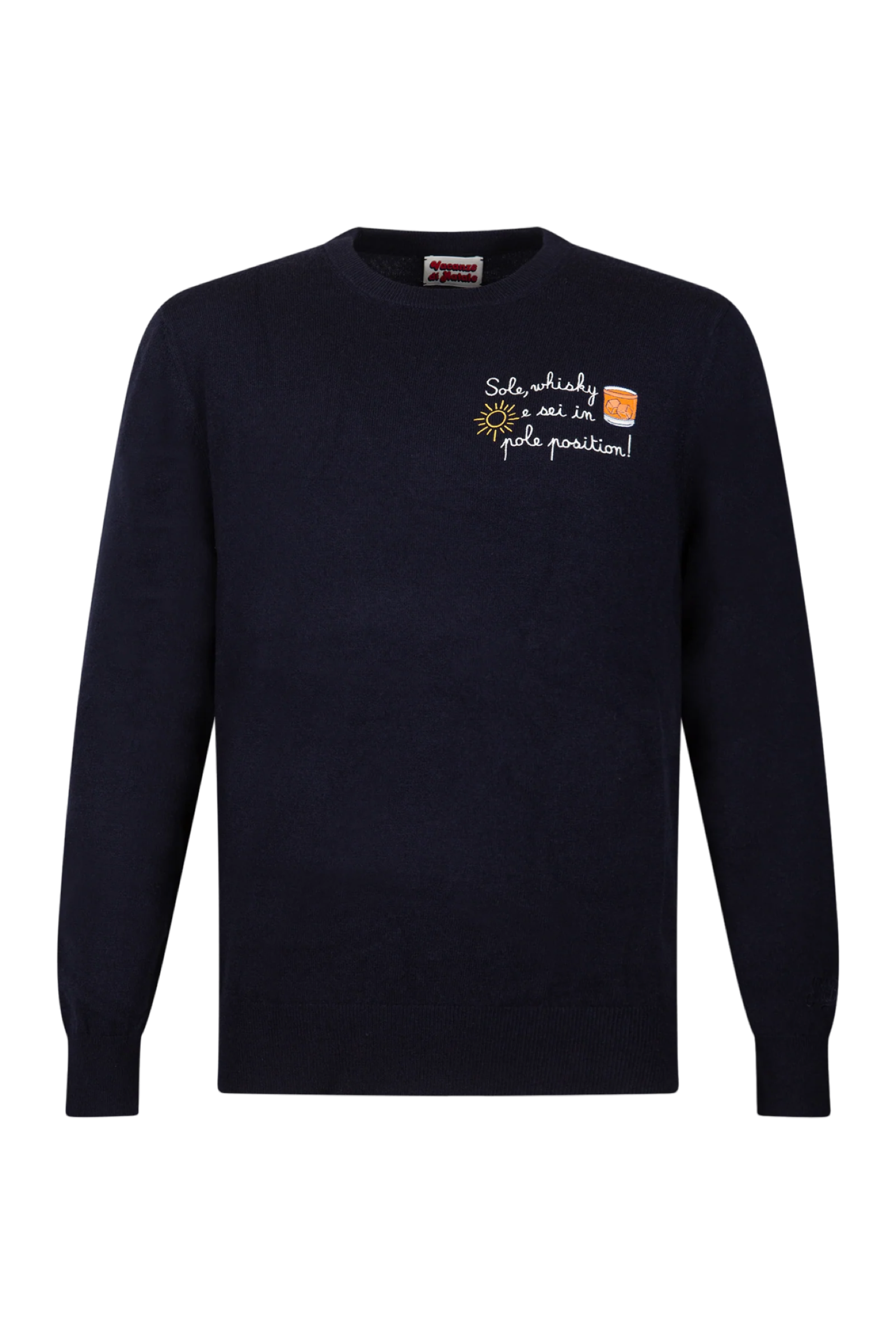 MC2 SAINT BARTH - Maglione Blu Heron Light Sole, Whisky e sei in Pole Position