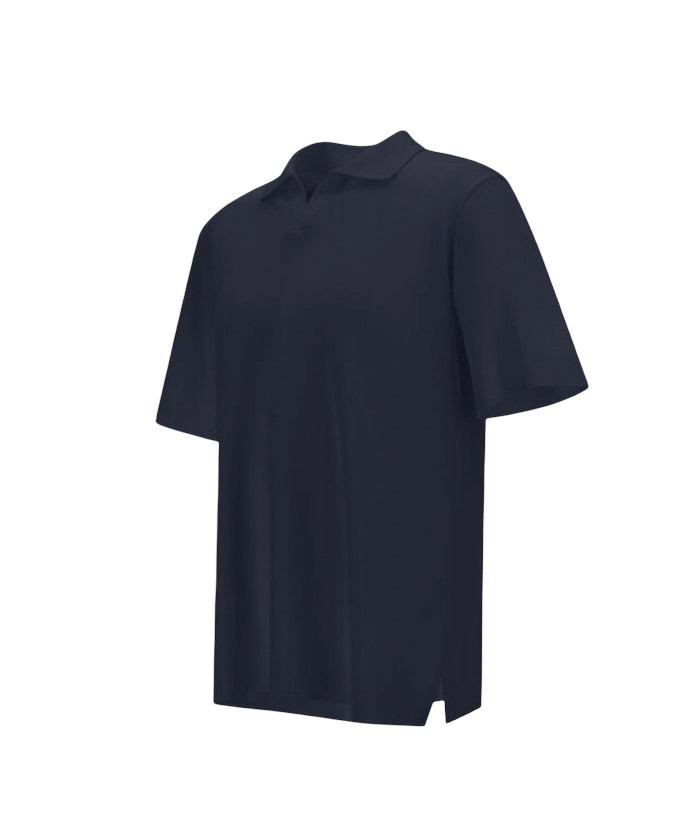 HERNO - Polo Blu in Jersey Knit Effect