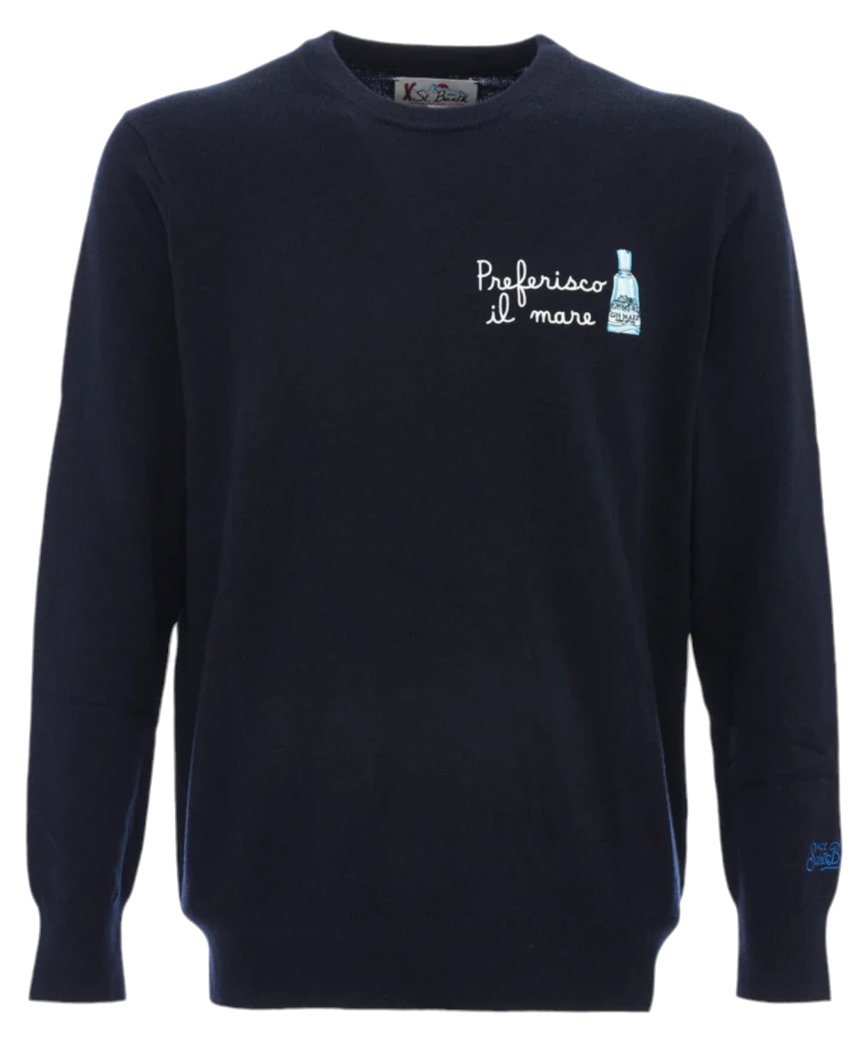 MC2 SAINT BARTH - Maglione Blu Heron Light Preferisco il Mare