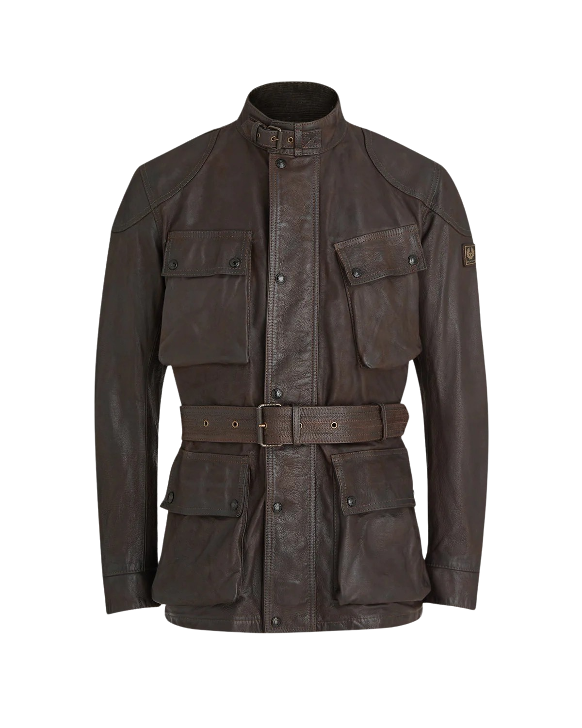 BELSTAFF - Giacca Marrone Scuro di Pelle Legacy Trialmaster Panther