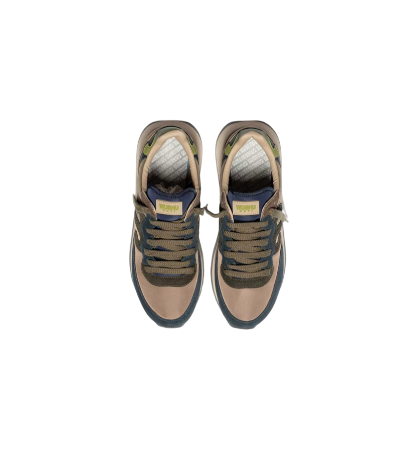 WUSHU RUYI - Sneakers Blu, Marrone e Verde Militare Master 526