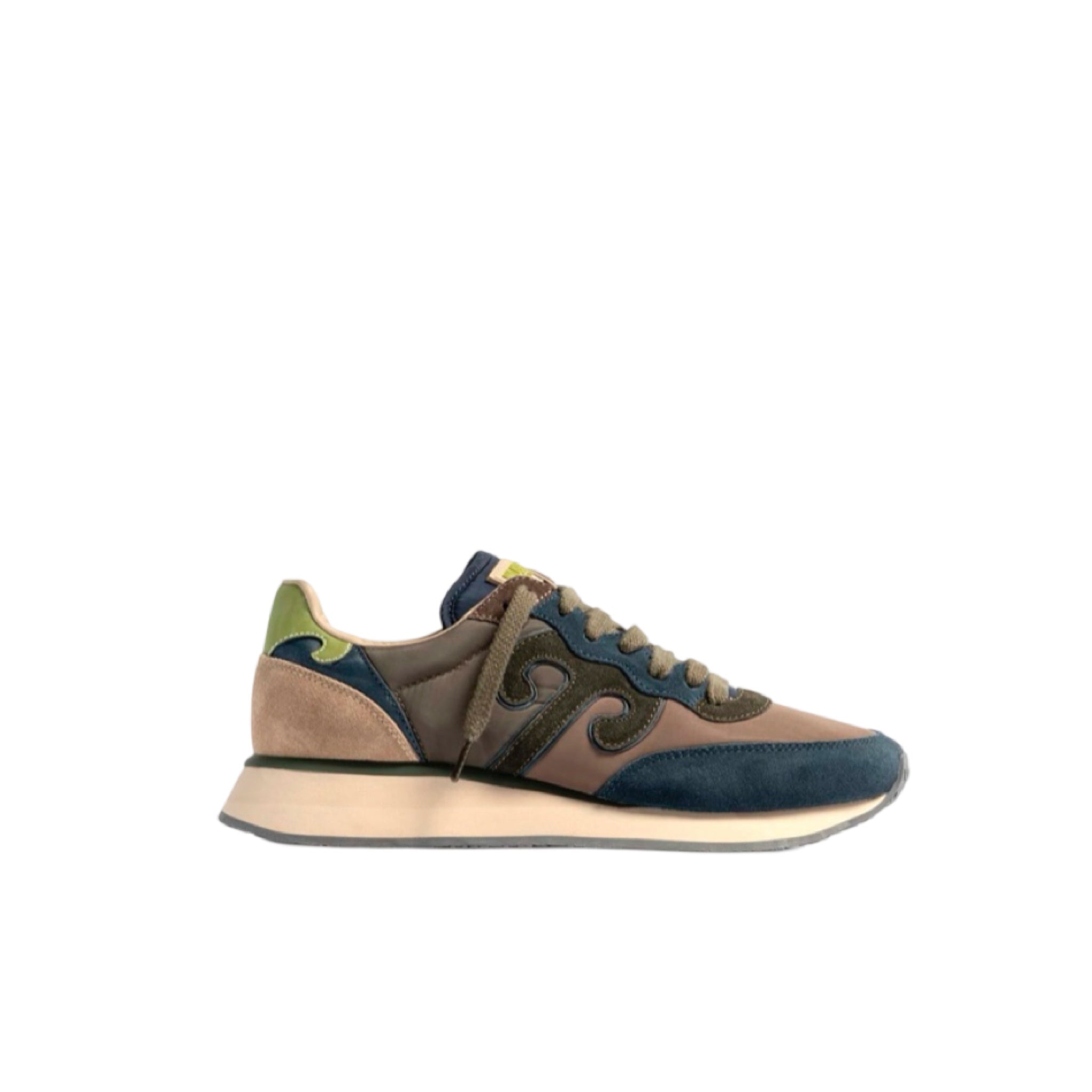 WUSHU RUYI - Sneakers Blu, Marrone e Verde Militare Master 526