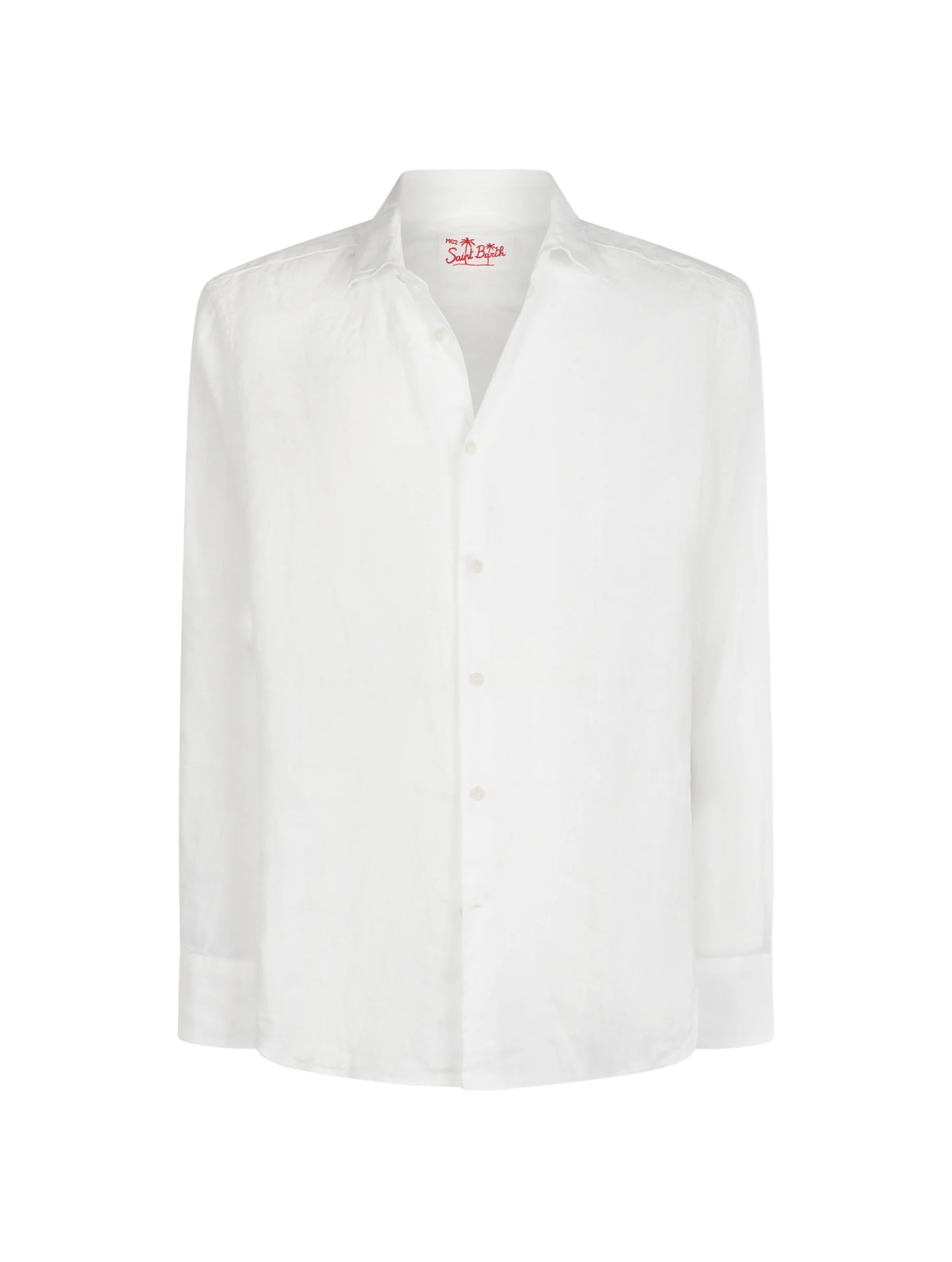 MC2 SAINT BARTH - Camicia Bianca  Pamplona in Lino Bianco