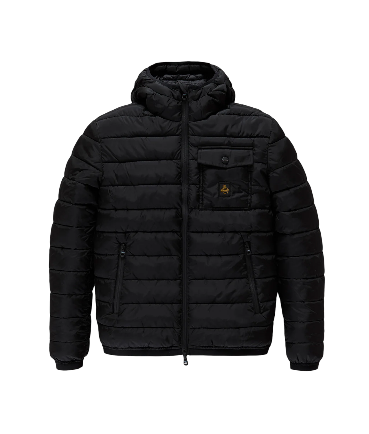 REFRIGIWEAR - Piumino Nero Con Cappuccio Josh Jacket