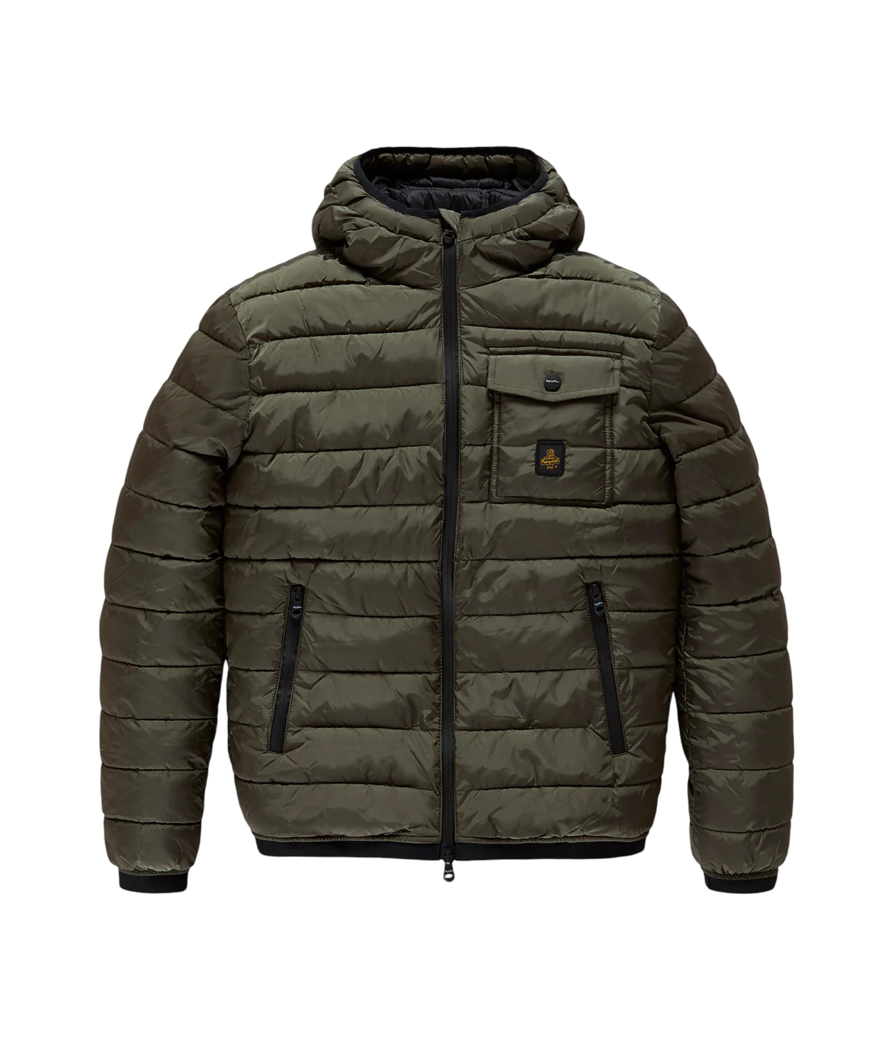 REFRIGIWEAR - Piumino Verde Militare Con Cappuccio Josh Jacket