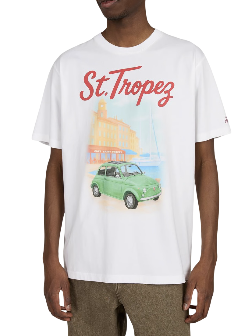 MC2 SAINT BARTH - T-shirt Bianca St Tropez Port Car
