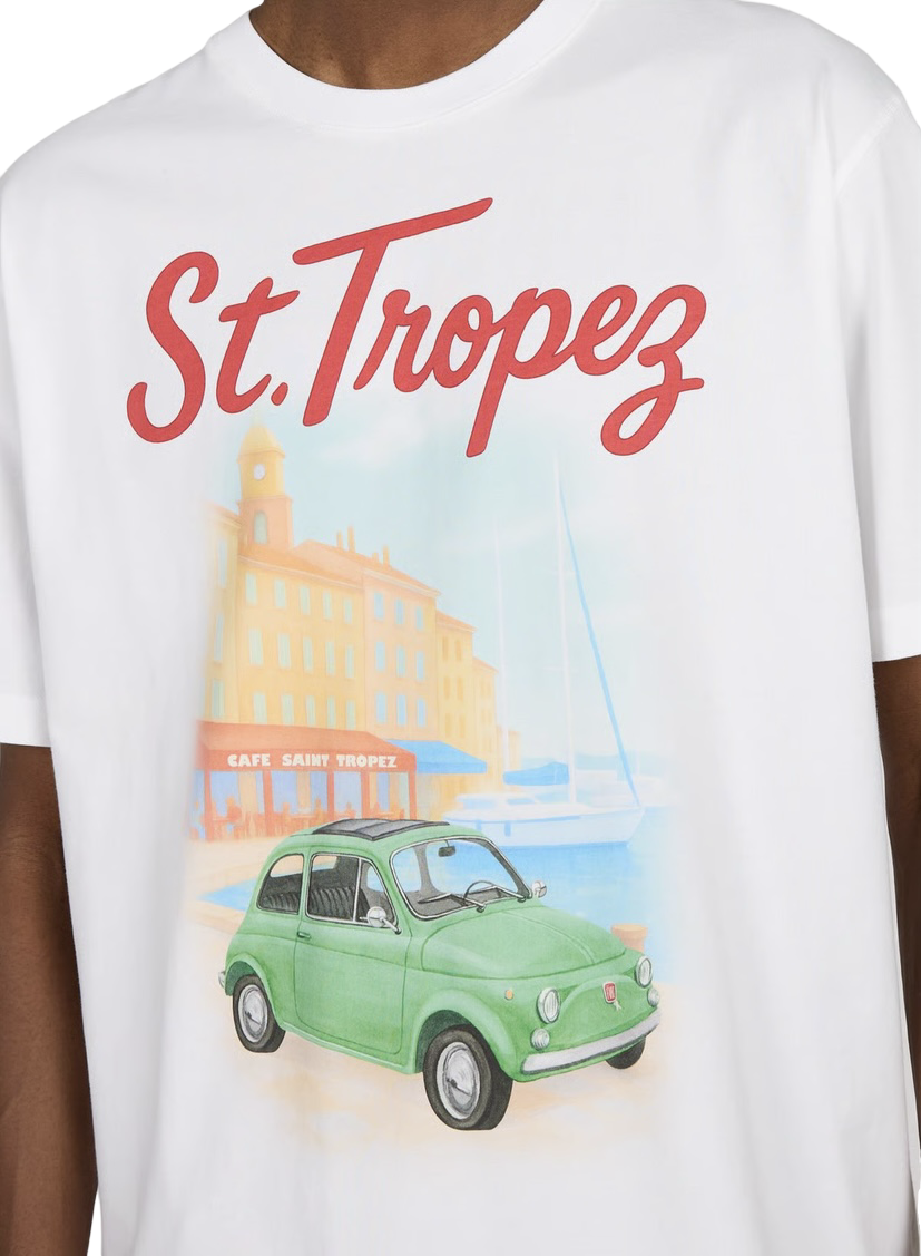 MC2 SAINT BARTH - T-shirt Bianca St Tropez Port Car