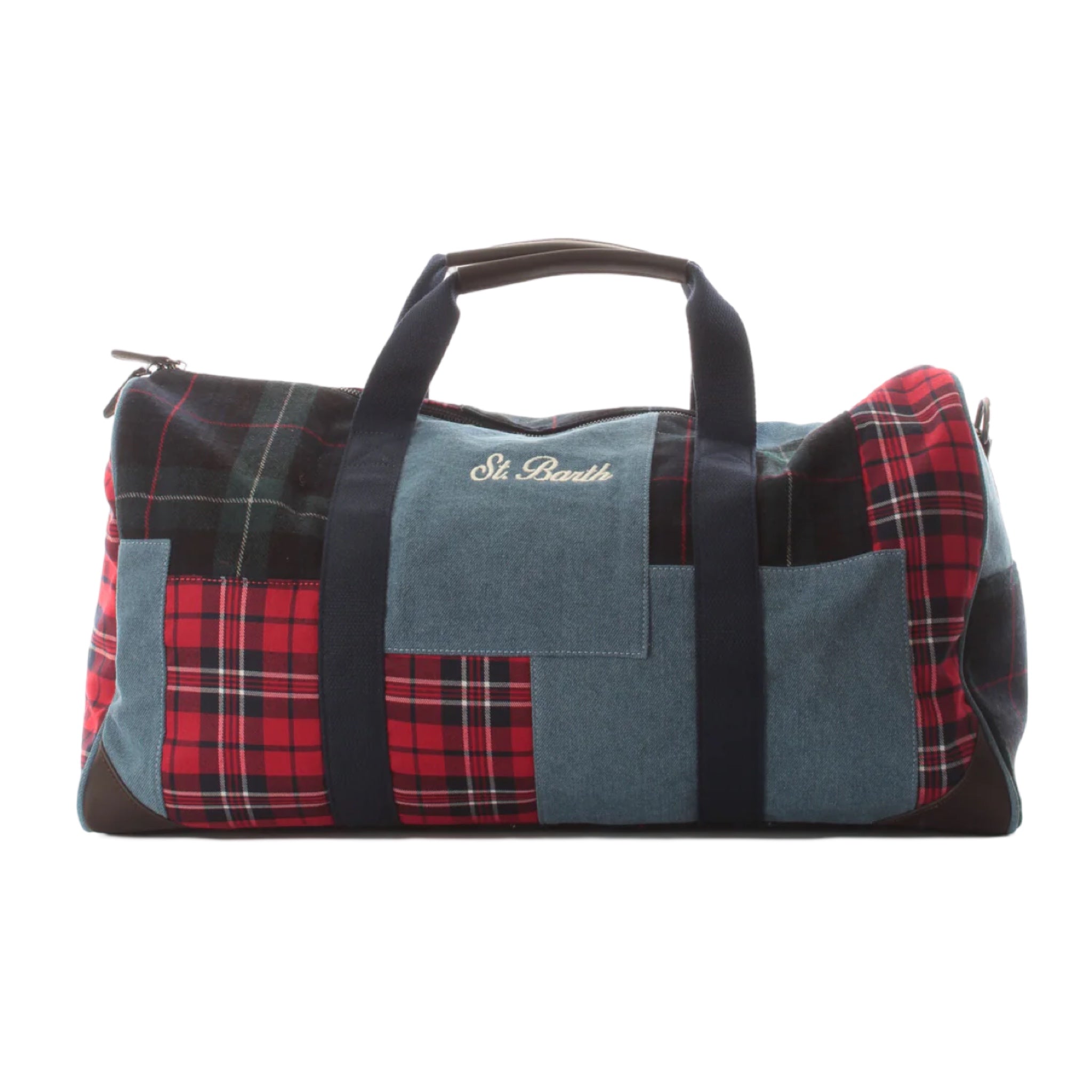 MC2 SAINT BARTH - Borsone Jet Leg Patchwork Denim Tartan