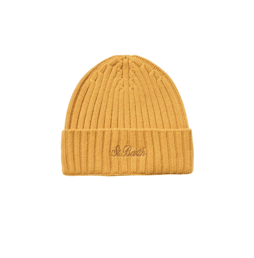 MC2 SAINT BARTH - Cappellino Giallo Senape con ricamo St.Barth