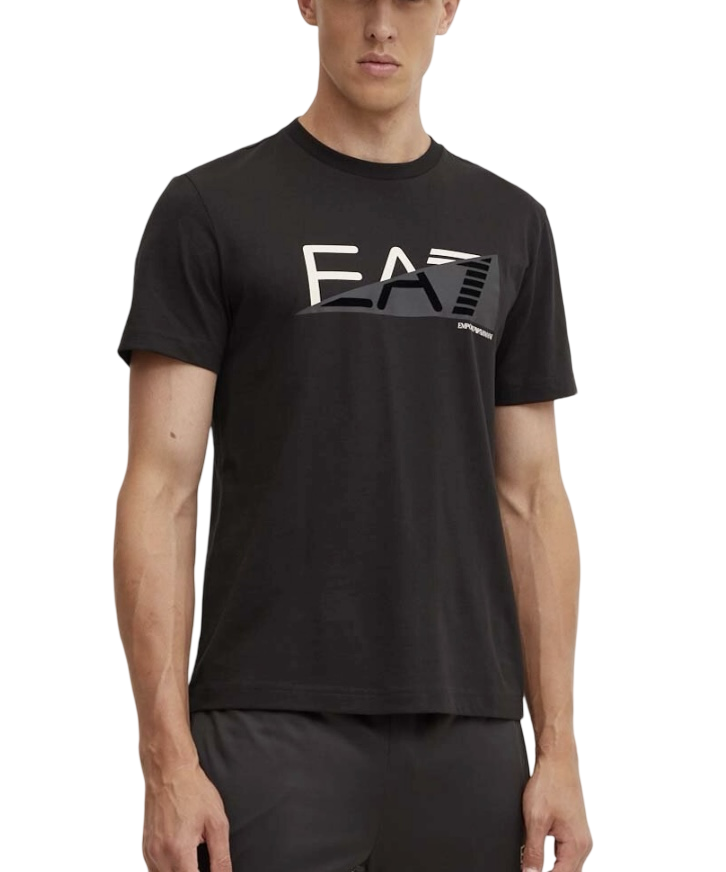 EA7 - T-shirt Nera Maxi Logo Graphic Series