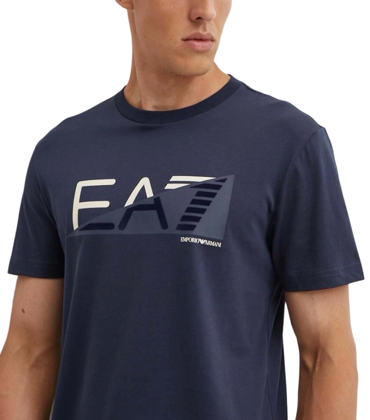 EA7 - T-shirt Blu Maxi Logo Graphic Series