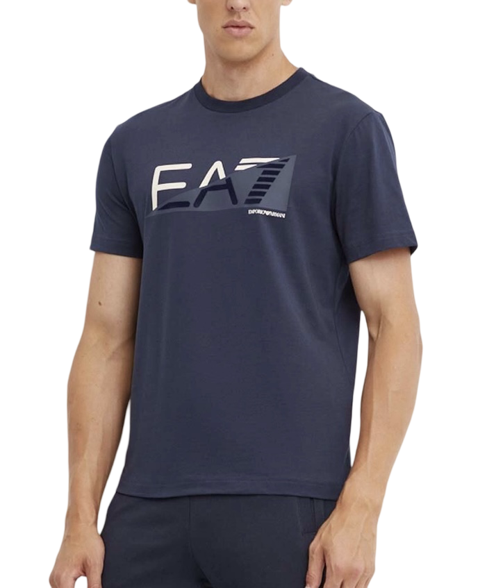 EA7 - T-shirt Blu Maxi Logo Graphic Series