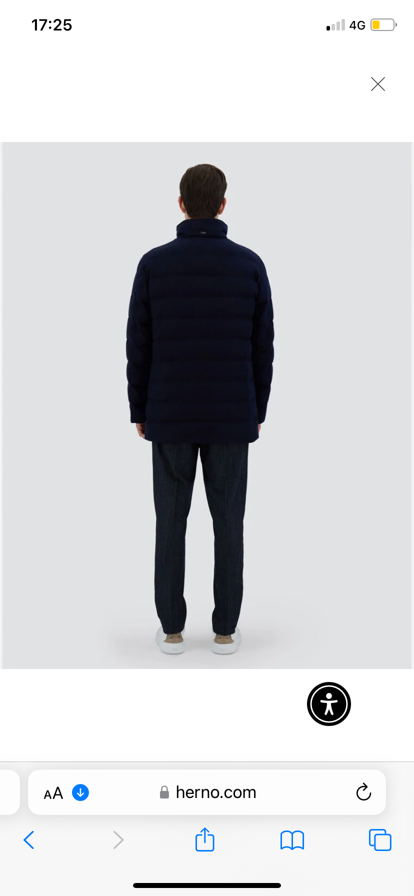 HERNO - Piumino Carcoat Blu in Easy Cashmere Mix