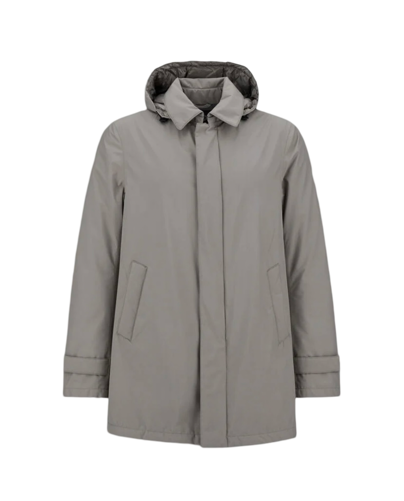 HERNO - Impermeabile Grigio Carcoat Laminar 2 Layers Goretex