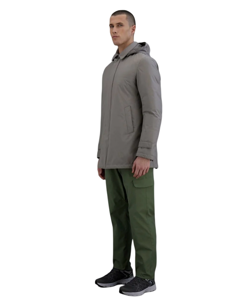 HERNO - Impermeabile Grigio Carcoat Laminar 2 Layers Goretex