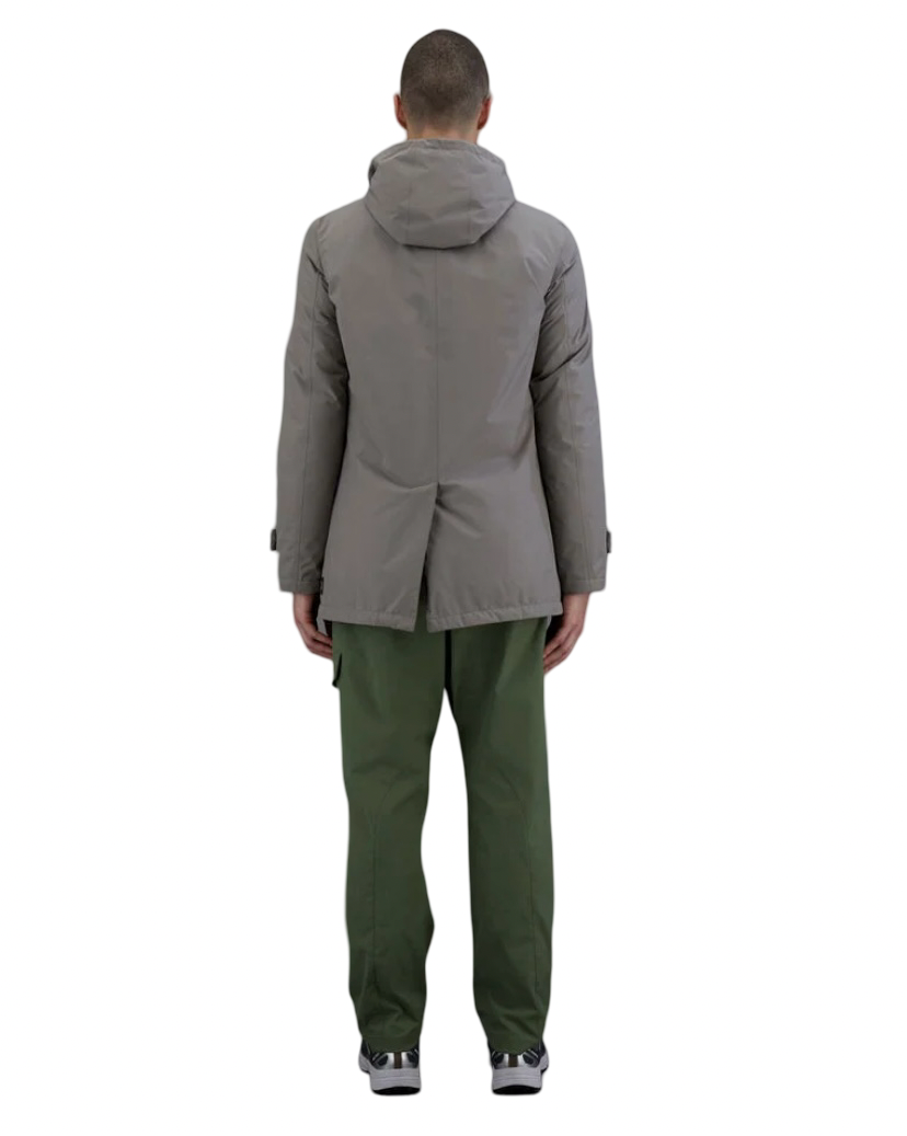 HERNO - Impermeabile Grigio Carcoat Laminar 2 Layers Goretex