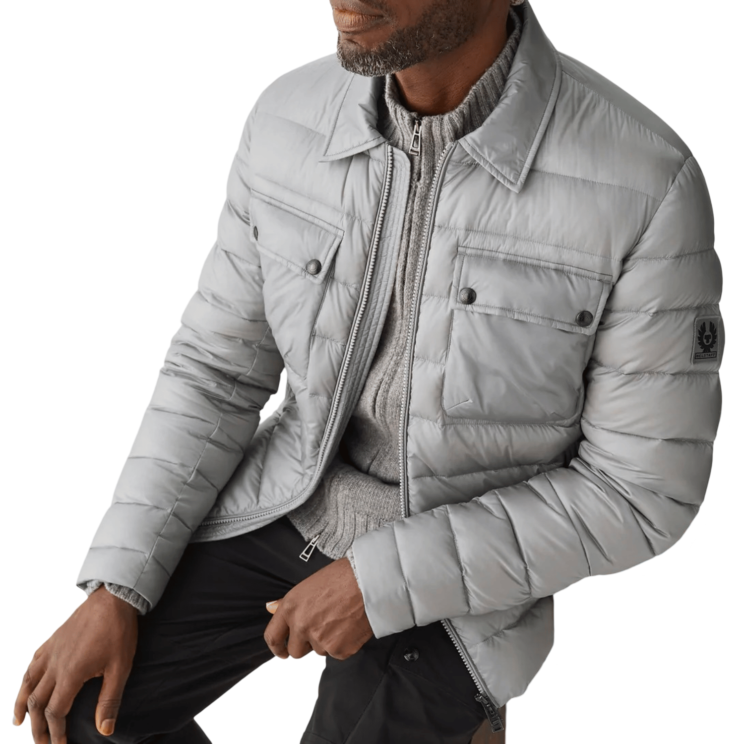 BELSTAFF - Piumino/ Camicia Tour Down Grigio