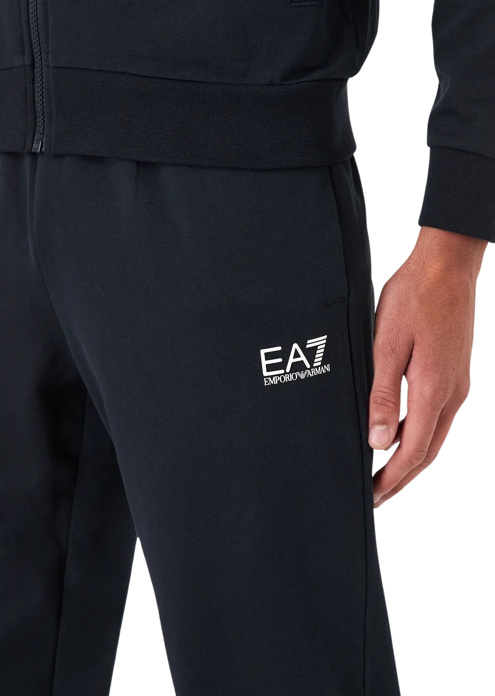 EA7 - Tuta Blu Navy con Cappuccio Core Identity