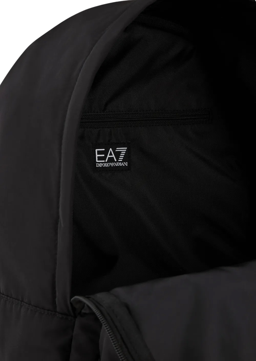 EA7 - Zaino Nero Maxi Logo Bianco