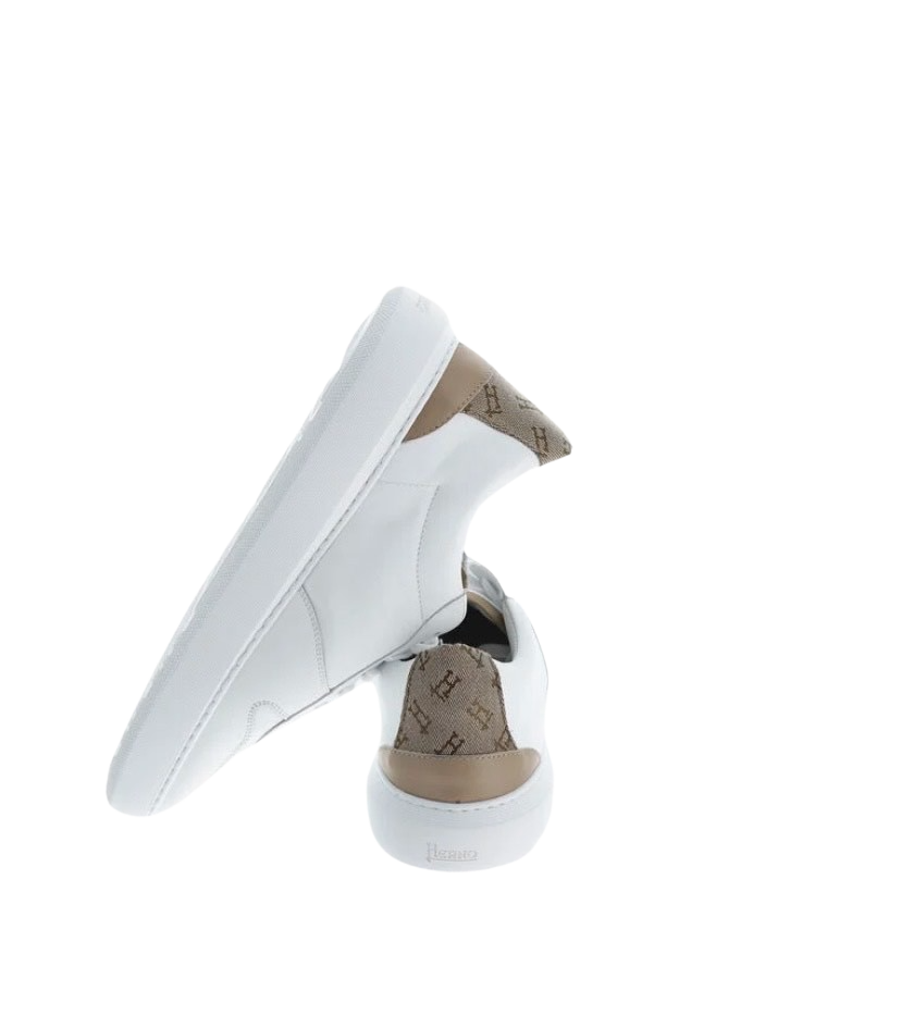 HERNO - Sneakers Monogram Bianche e Beige