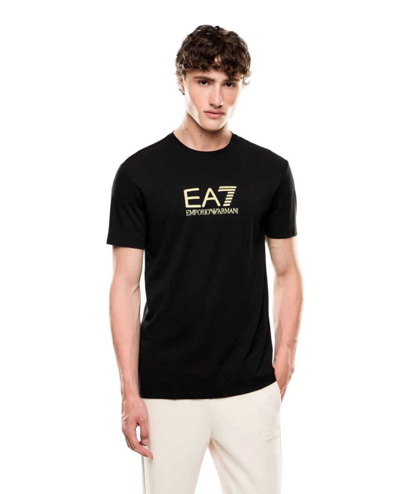 EA7 - T-shirt Nera Gold Label