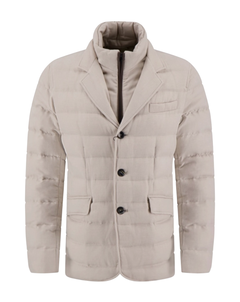 HERNO - Giacca Piumino Chantilly in Lana e Viscosa